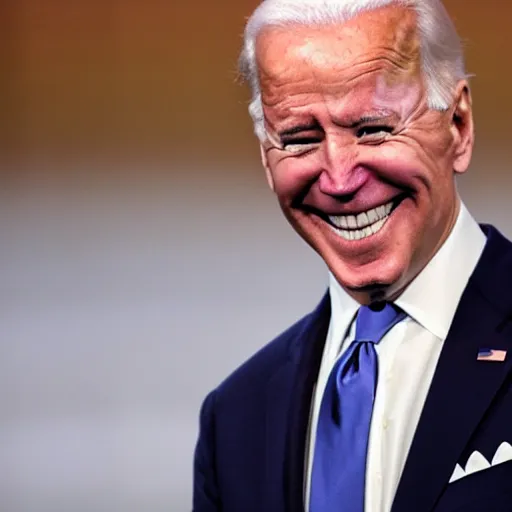 Prompt: joe Biden as a republican, laughing,