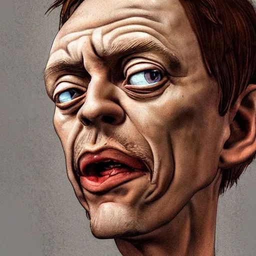 Prompt: A spoon that lies on a kitchen counter has the face of Steve buscemi, highly_detailed!!, Highly_detailed_face!!!, artstation, concept art, sharp focus, illustration, art by Leonardo da Vinci and Michelangelo and Botticelli