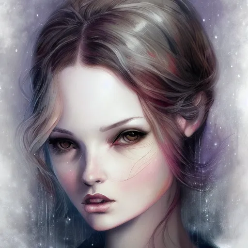 Image similar to a portrait in the style of anna dittmann and charlie bowater and charles dulac.