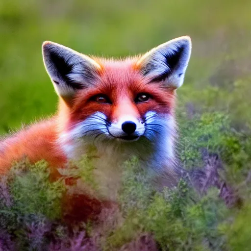 Image similar to ethereal fox, colorful, bright, award winning photo, 8k