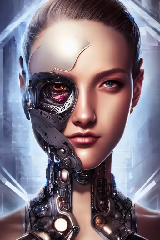 Image similar to Ultra realistic illustration, cyborg woman, exposed parts, yakuza, cyberpunk, sci-fi, fantasy, intricate, elegant, highly detailed, digital painting, artstation, concept art, smooth, sharp focus, illustration, art by artgerm