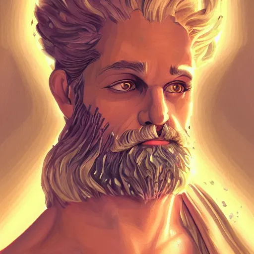 Image similar to zeus, portrait, illustration painting, detailed illustration, hd, digital art, overdetailed art, concept art, detailed, overdetailed art, concept art, trending on artstation