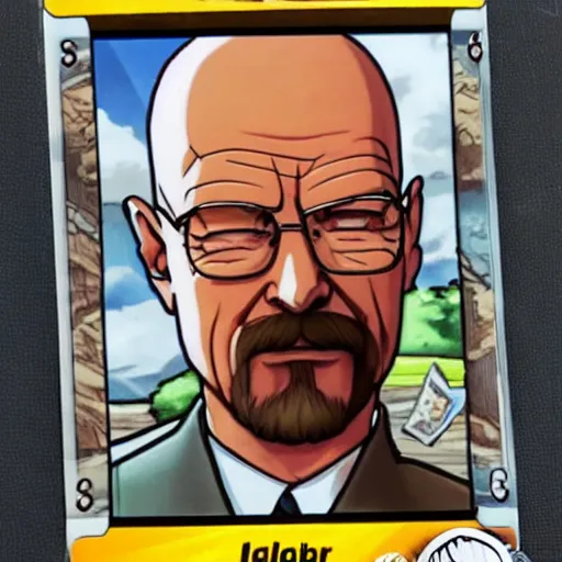 Image similar to walter white pokemon trading card