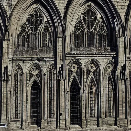 Prompt: huge grimdark gothic cathedral city ar 1 6 : 9