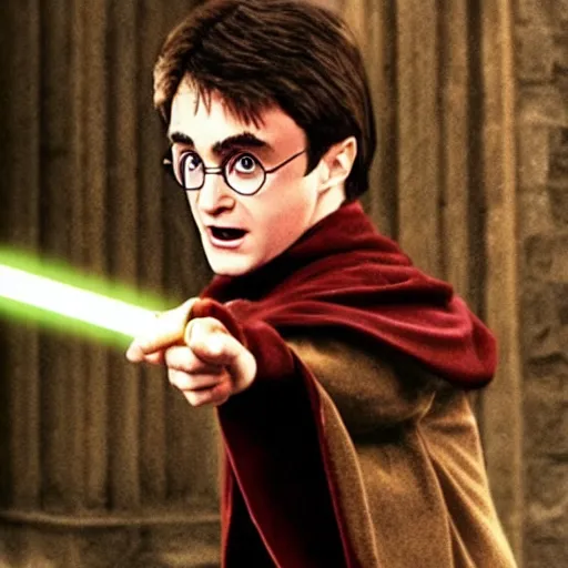 Prompt: Harry Potter as a Jedi Knight