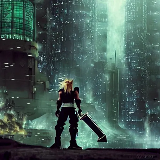 Image similar to midgar from final fantasy vii