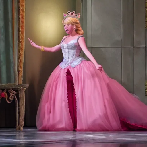 Prompt: princess peach in an opera