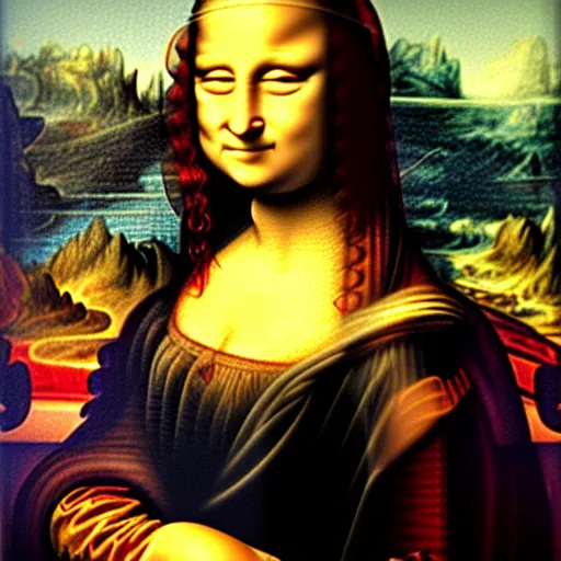 Prompt: 'Mona Lisa' painted by Mozart