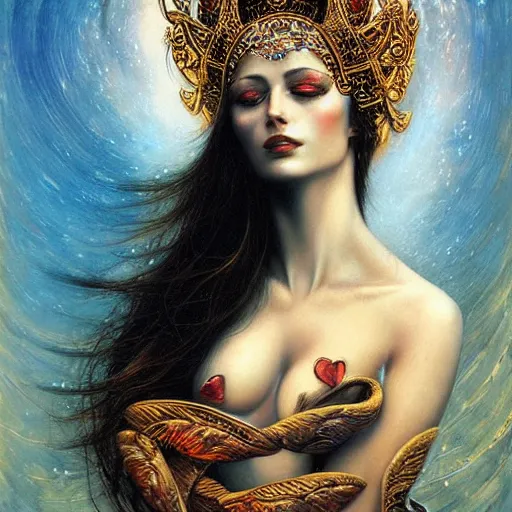 Image similar to the goddess of love, by karol bak