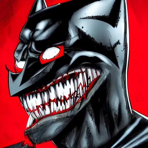 Image similar to the batman who laughs, comic strip style, dynamic lighting, fantasy concept art, trending on art station, stunning visuals, creative, cinematic, portrait, ultra detailed