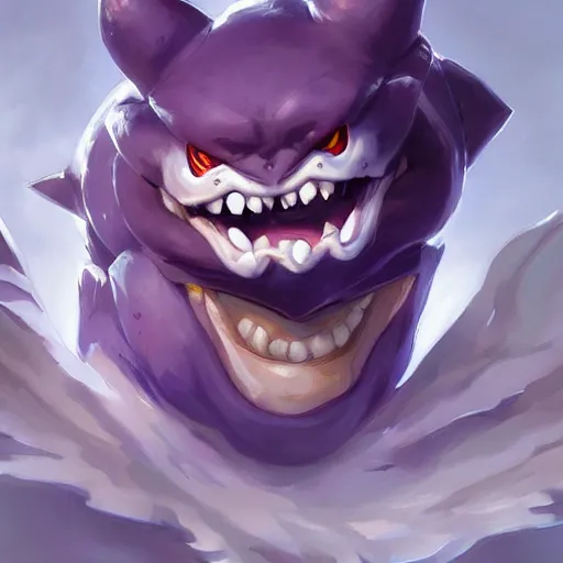 pokemon gengar, digital art, arstation, Stable Diffusion