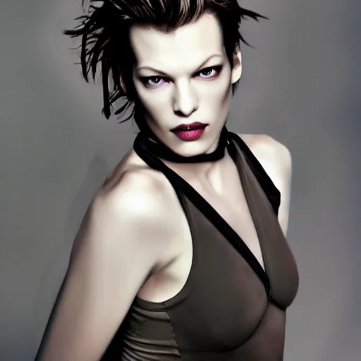 Prompt: milla jovovich by yoshii, chie,