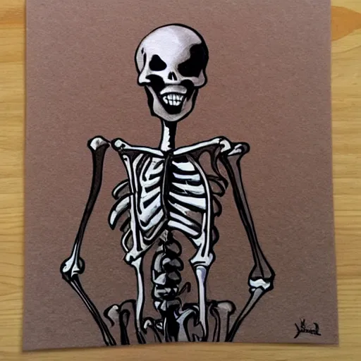 Image similar to drippy skeleton