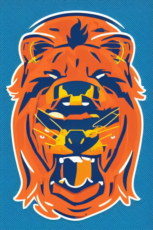 Image similar to in the style of max prentis and deathburger and laurie greasley a vector e-sports vector logo of a police lion, highly detailed, colourful, 8k wallpaper