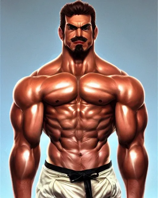 prompthunt: gigachad luigi bodybuilder in final fight onepunch man by ilya  kuvshinov, ernest khalimov body by krista sudmalis, fantasy character  portrait, ultra realistic, concept art, intricate details, elegent, digital  painting, smooth, sharp