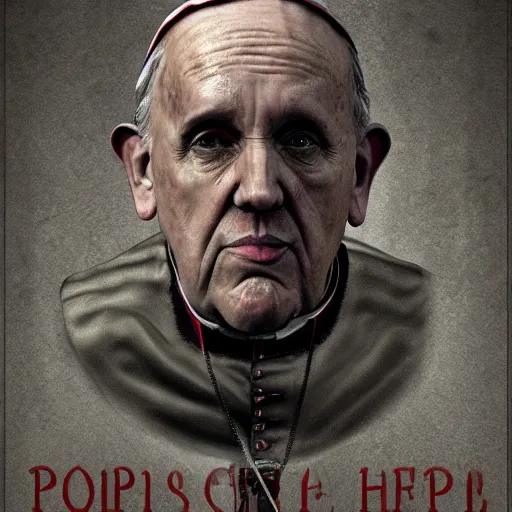 Image similar to Pope, Secrets inside the Vatican, Horror,Trending artstation, cinematográfica, digital Art