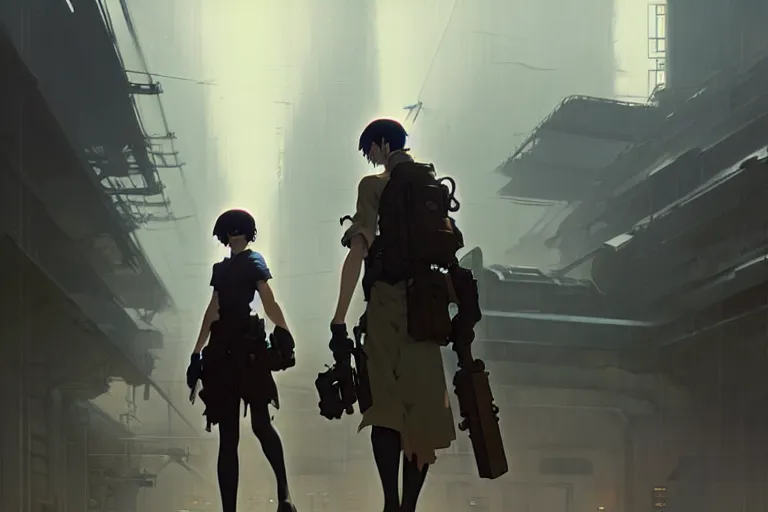 Image similar to dieselpunk, computer, painted by greg rutkowski makoto shinkai takashi takeuchi studio ghibli, akihiko yoshida