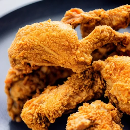 Image similar to half eaten perfect fried chicken