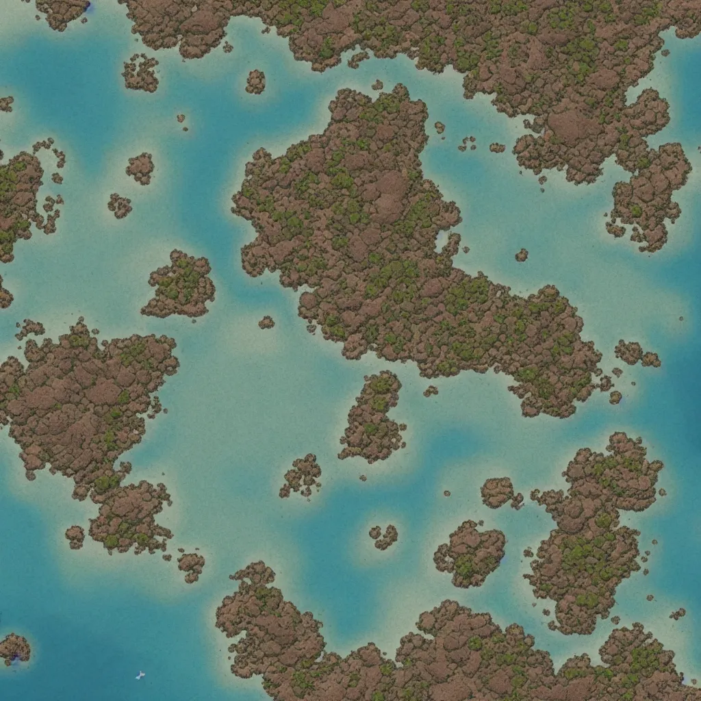 Image similar to an island surrounded by ocean, in the style of inkarnate, 8k