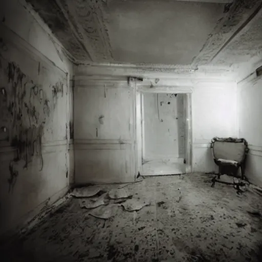 Prompt: photo of a creepy room