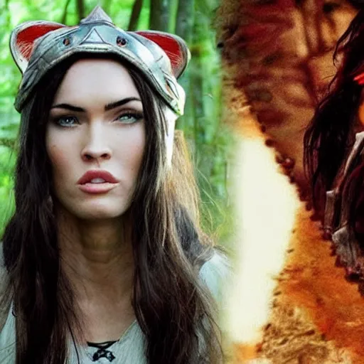 Image similar to megan fox as princess mononoke