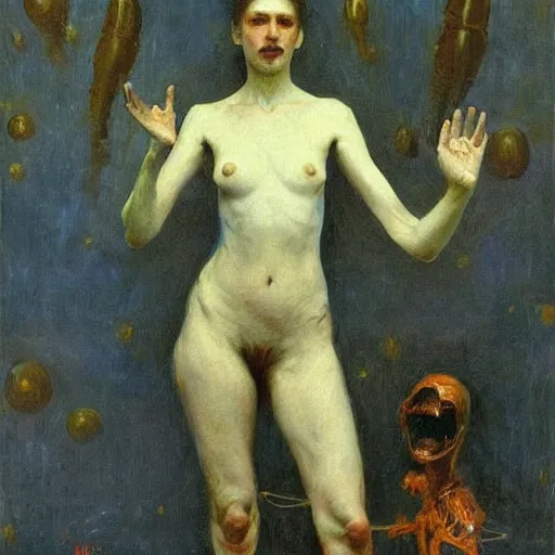 Image similar to alien by ilya repin