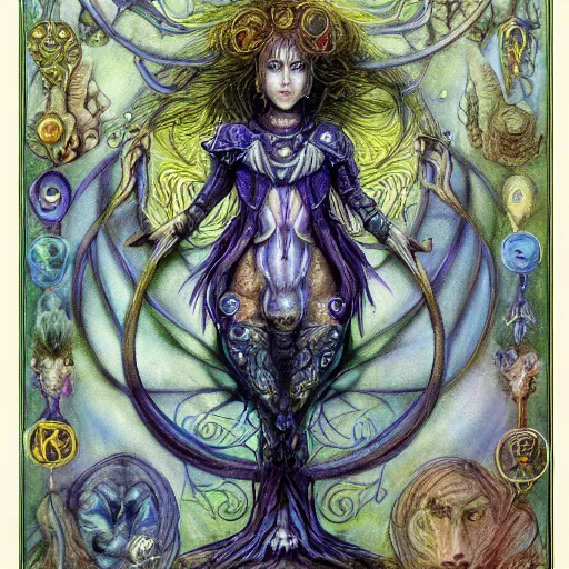 Image similar to aries zodiac artwork, mystic occult style, detailed, 8 k, symmetrical, by brian froud