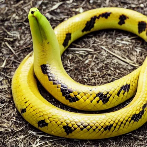 Image similar to a banana snake