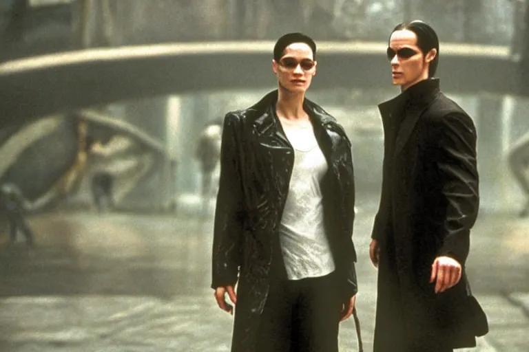 Prompt: scene from the matrix covenant