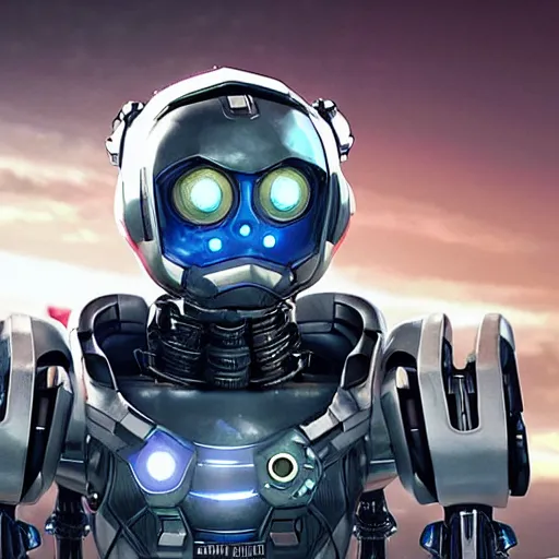 Image similar to lost in space robot, biomechanical mecha chappie, cyberpunk, futuristic, cybernetic, advanced modern vfx, 2 0 2 1 release, screenshot, still