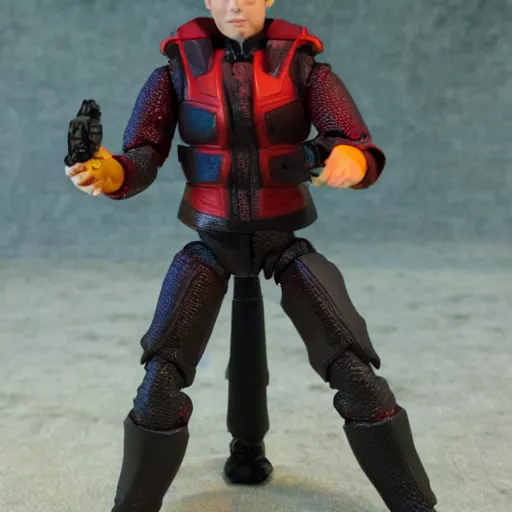 Prompt: Spy Kids Juni Cortez, 12in action figure, 5 points of articulation, posable pvc