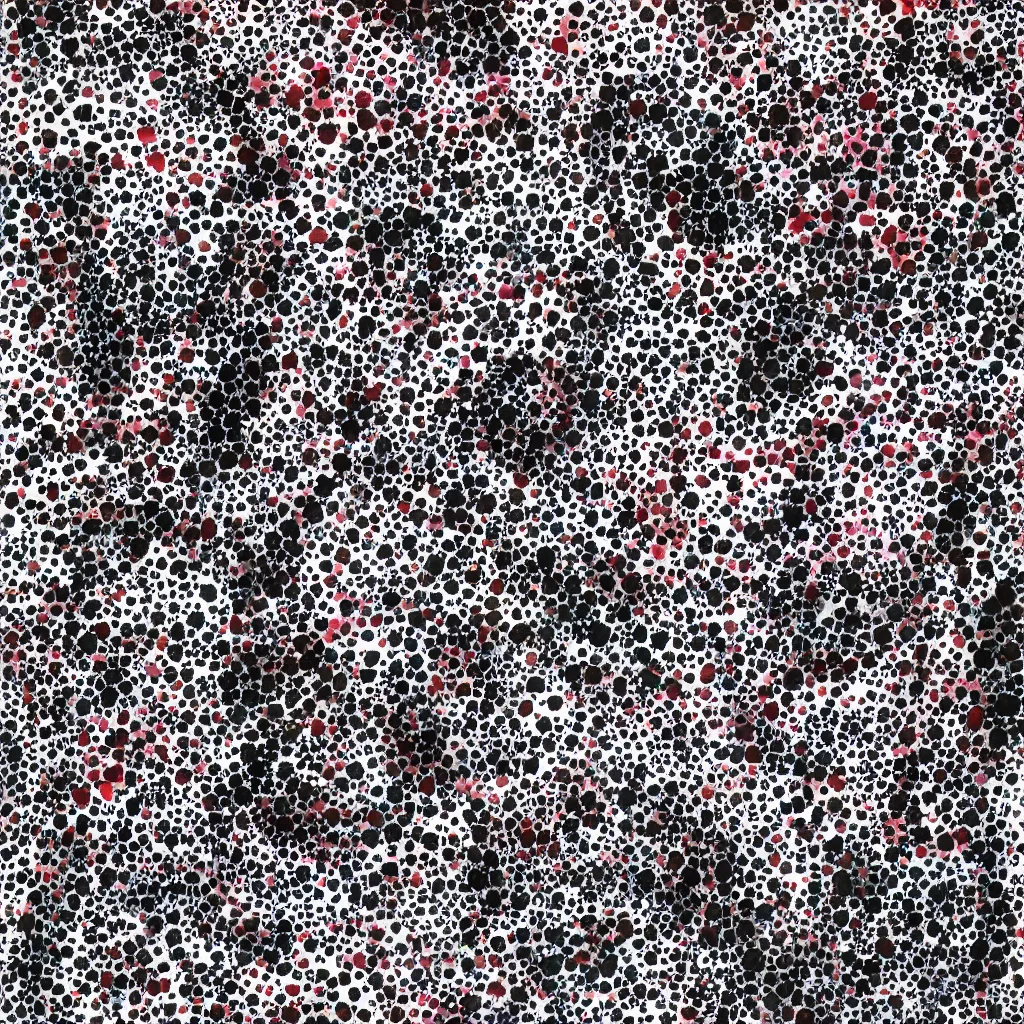Prompt: camo made of hearts, smiling, abstract, rei kawakubo artwork, cryptic, dots, stipple, lines, splotch, color tearing, pitch bending, color splotches, dark, ominous, eerie, minimal, points, technical, old painting