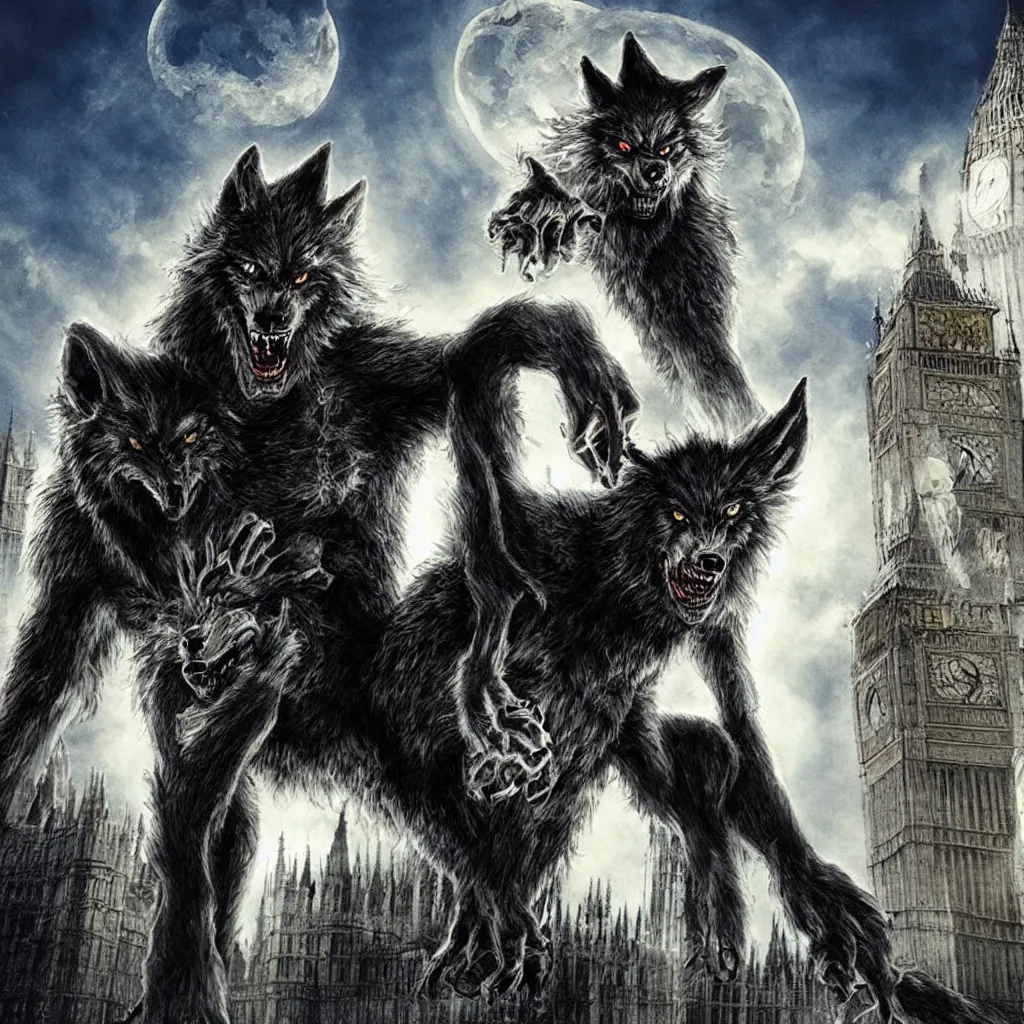 Prompt: werewolf in london