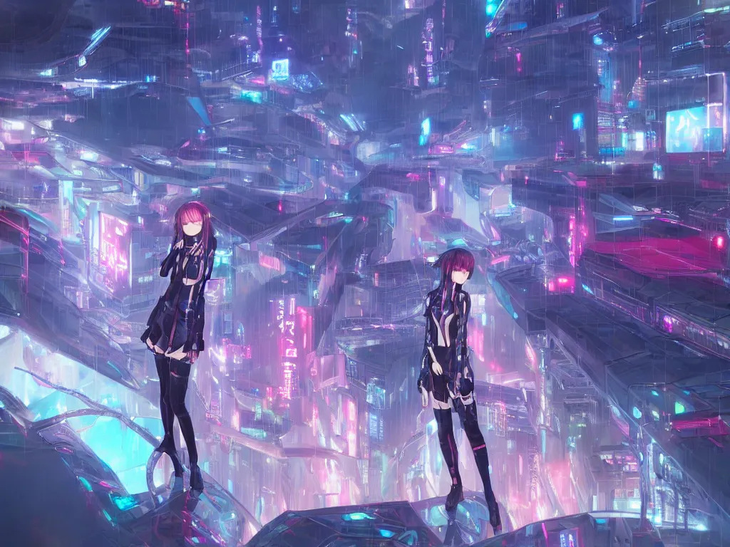 Image similar to full portrait anime visual of futuristic female cyber airforce, on neon light tokyo rainy rooftop, ssci - fi and fantasy, intricate and very beautiful, human structure, concept art, kyoto studio, sharp focus, anime fantasy illustration by rossdraws and magali villeneuve and liya nikorov and luxearte, frostine engine