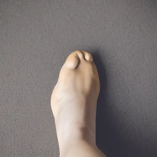 Prompt: a woman's feet, pale, professional photography
