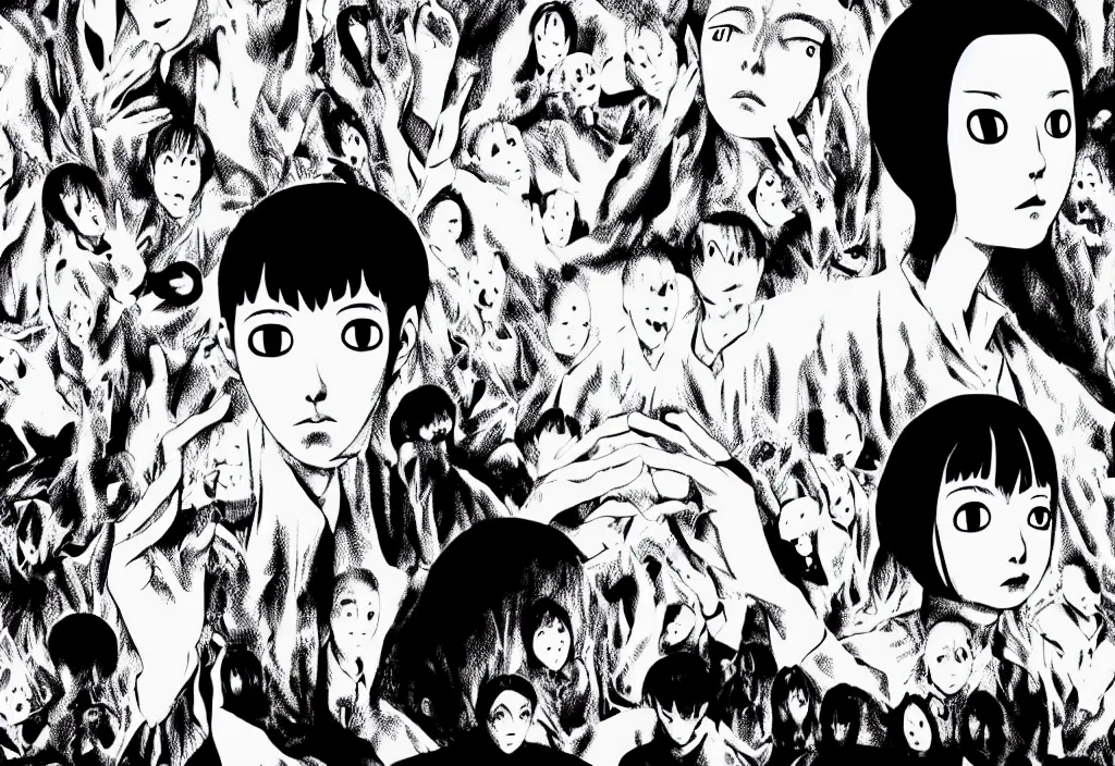 Prompt: The long dream, by Junji Ito, cinematic, 4k