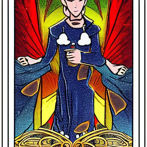 Image similar to Tarot card of Among Us, HD, Detailed, Intricate, 8k character