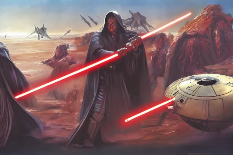 Image similar to star wars episode 3 revenge of the sith concept art by Doug Chiang