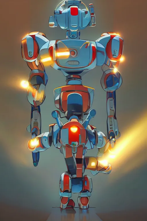 Image similar to metabots medabots medarotto medarot robot minimalist comics, behance hd by jesper ejsing, by rhads, makoto shinkai and lois van baarle, ilya kuvshinov, rossdraws global illumination ray tracing hdr radiating a glowing aura