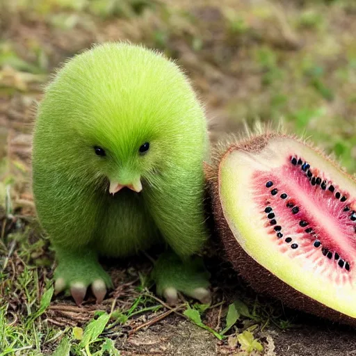 Image similar to a kiwi eating a kiwi