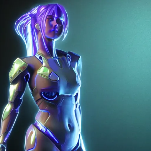 Prompt: Cortana From Halo, gorgeous beautiful holographic woman, standing in a contrapposto pose against a black background, Detailed, 8K, RAW, featured in artstation, octane render, cinematic, elegant, intricate