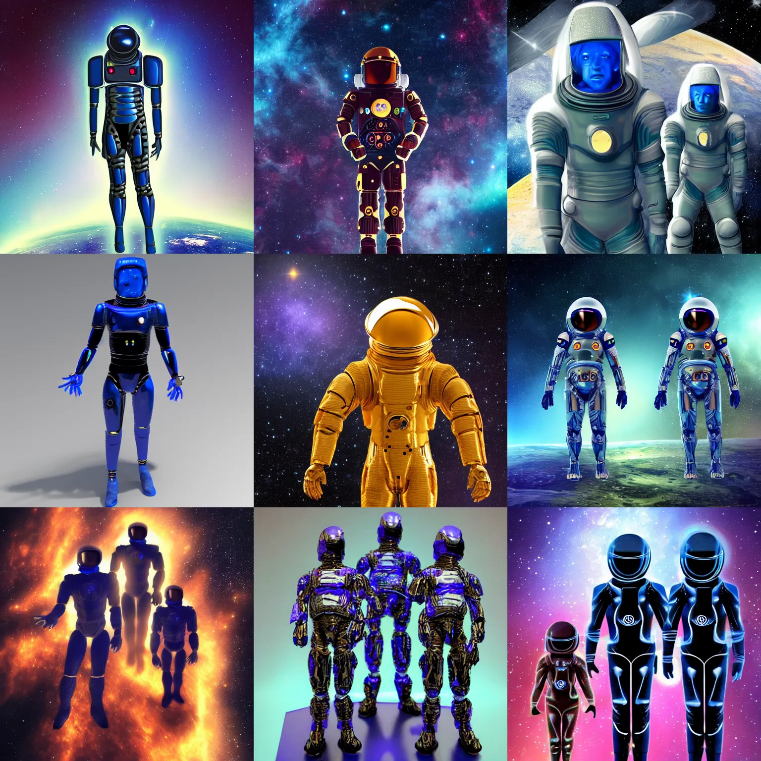 Prompt: humanoid _ royal _ space _ men _ in _ a _ nebula