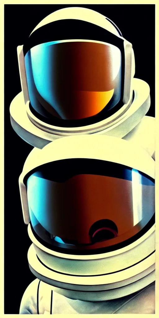 Prompt: “ ( ( ( ( ( sci - fi astronaut suit and helmet, retro futuristic ) ) ) ) ) by syd mead and dieter rams!!!!!!!!!!!!!!!!!!!!! ”