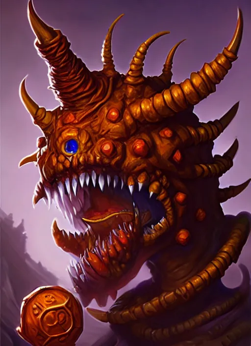 Prompt: beholder dnd, fantasy oil _ painting _ unreal _ 5 _ daz. _ rpg _ extremely _ detailed _ artgerm _ tooth _ wu _ tooth