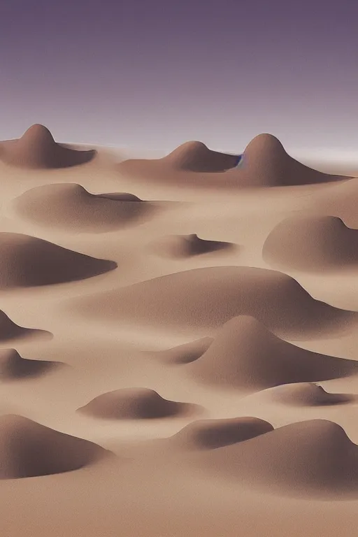 Prompt: a beautiful matte painting of a desert with deep holes in the form of rectangles by Wojciech Siudmak