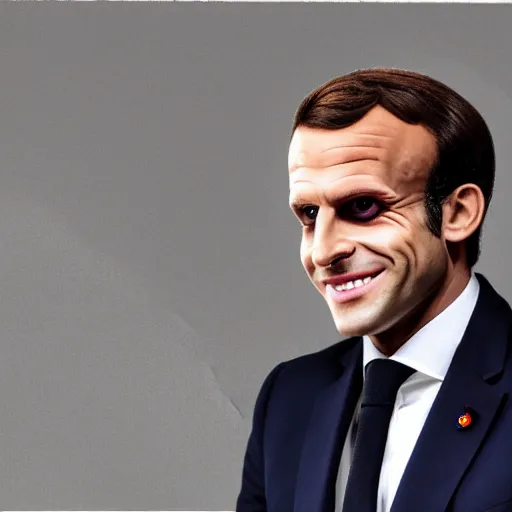 Prompt: [portrait of Macron as the Joker]