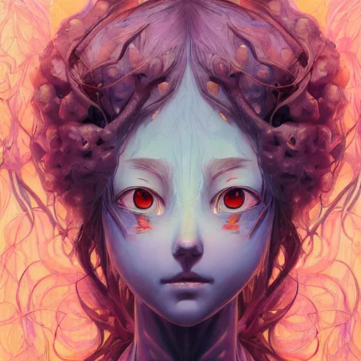 Prompt: prompt : fantasy portrait soft light painted by james jean and katsuhiro otomo, inspired by evangeleon anime, smooth face feature, intricate oil painting, high detail illustration, sharp high detail, manga and anime 1 9 9 0