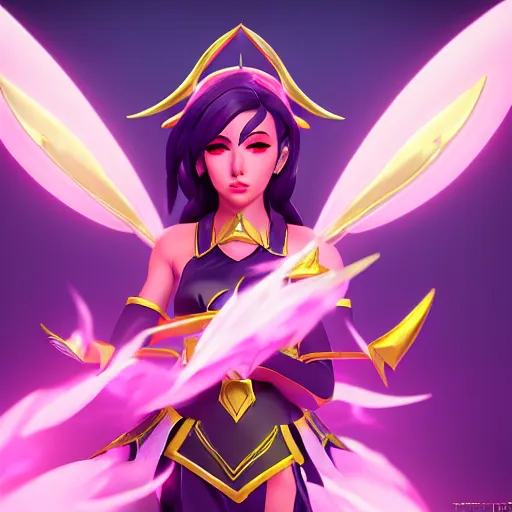 Prompt: Portrait of Star Guardian Akali from league of legends, mystery, highly detailed, ominous vibe, smoke, octane render, cgsociety, artstation, trending on ArtStation, by smile _zPRO