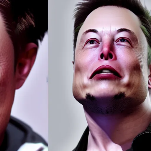 Prompt: Elon Musk with tusks coming out of his cheeks, 8k ultra realistic, award winning, unreal engine 5, masterpiece
