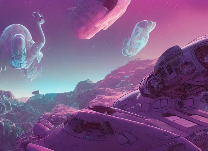 Image similar to inside the empty nebula, wide view of the vast space. sharp focus, cinematic pose, cinematic lighting, unreal engine render. art by josan gonzales and moebius and deathburger.